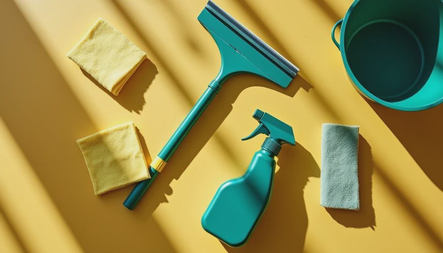 Illustration for cleaning windows tools