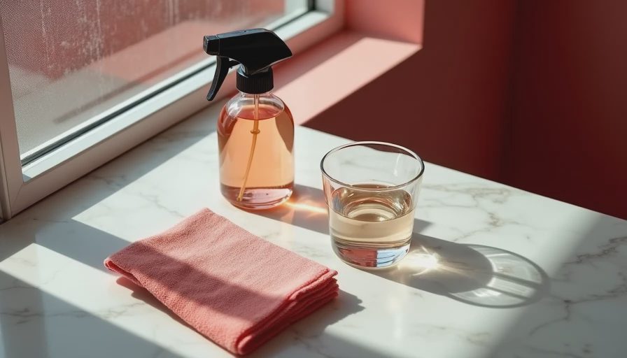 Visual context for how to remove hard water spots from windows