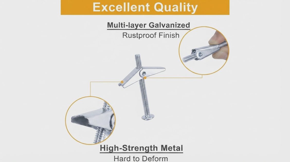 Multi-layer galvanized rustproof finish and high-strength metal.