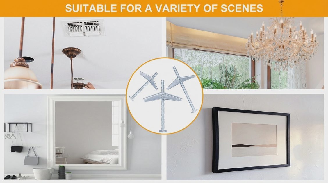 Application scenes for chandeliers, mirrors, frames, and curtain rods.